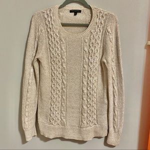 Banana Republic Oatmeal Cable Knit Sweater - M